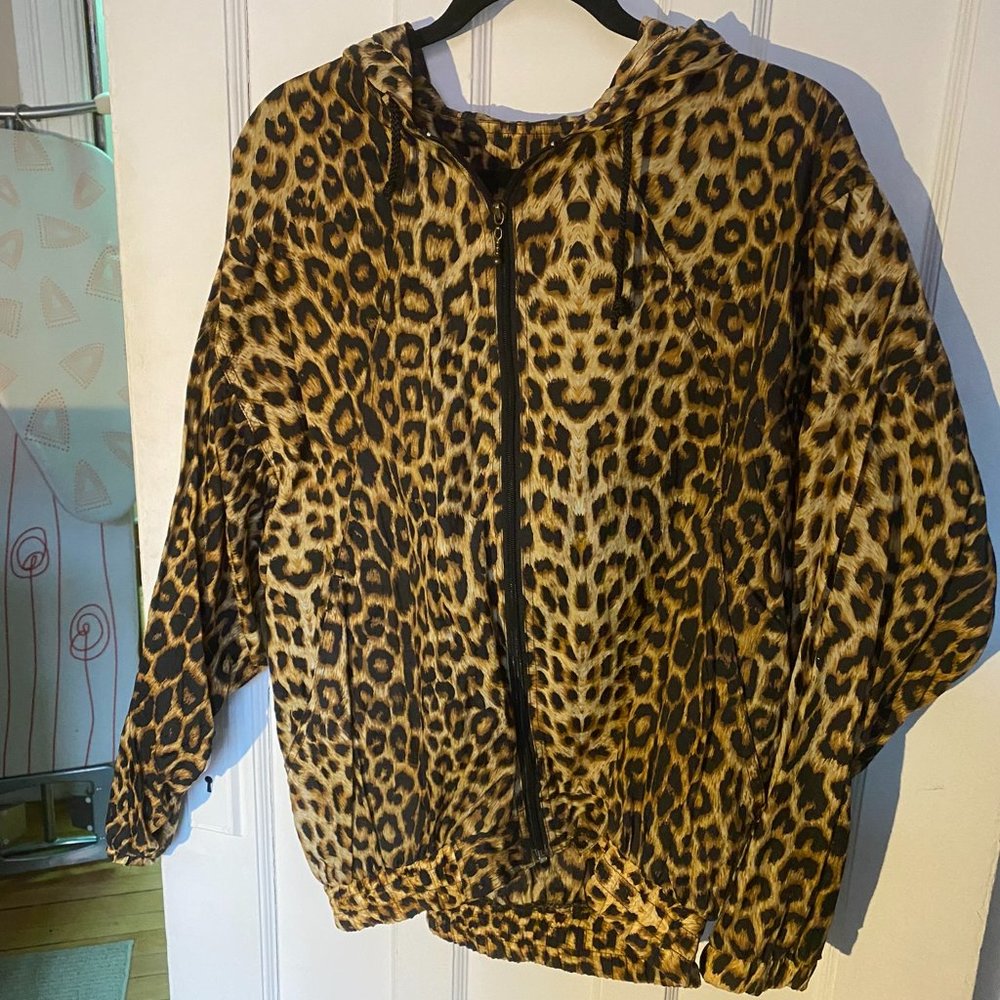 Leopard Print Windbreaker